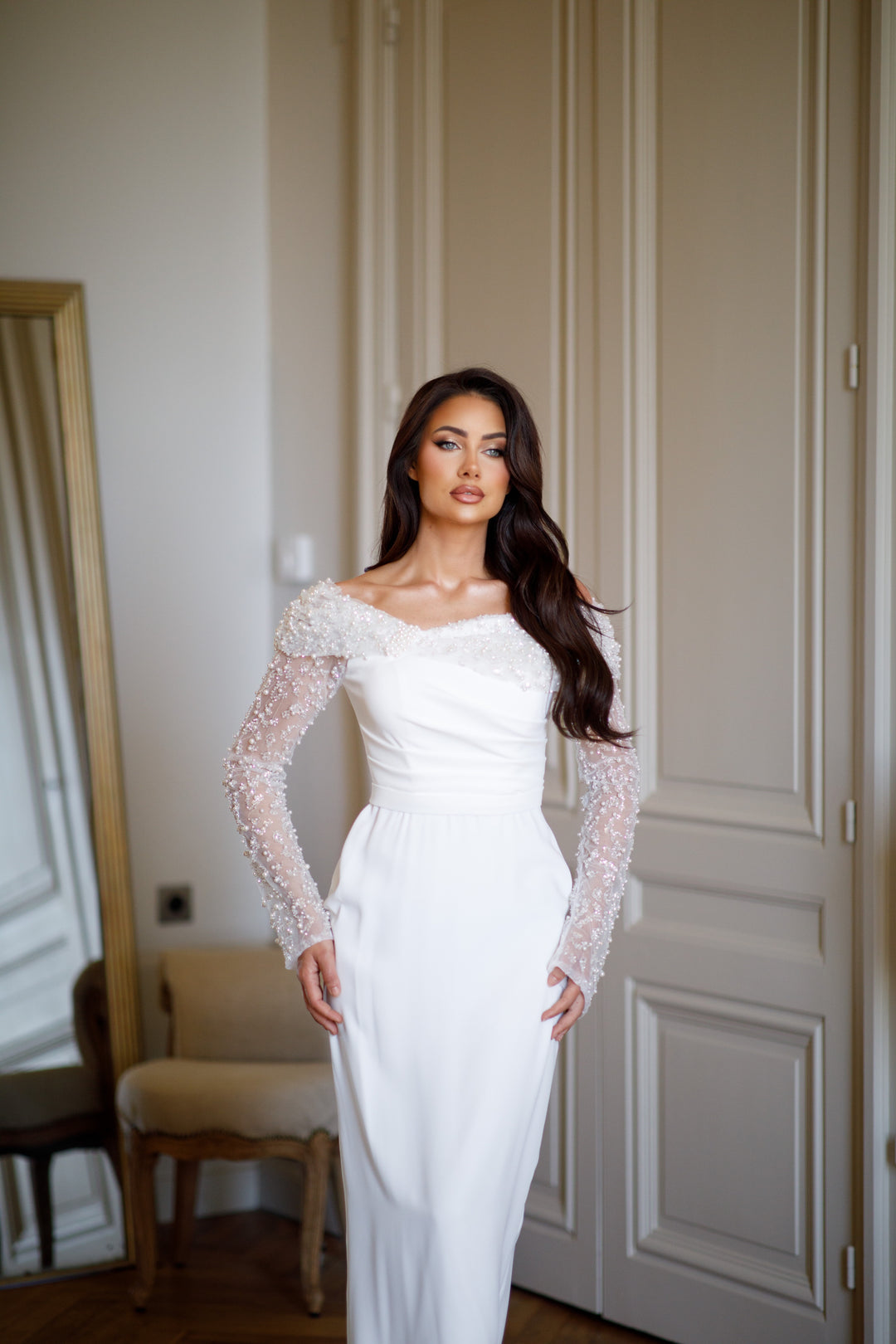 Robe de soirée blanche cérémonie