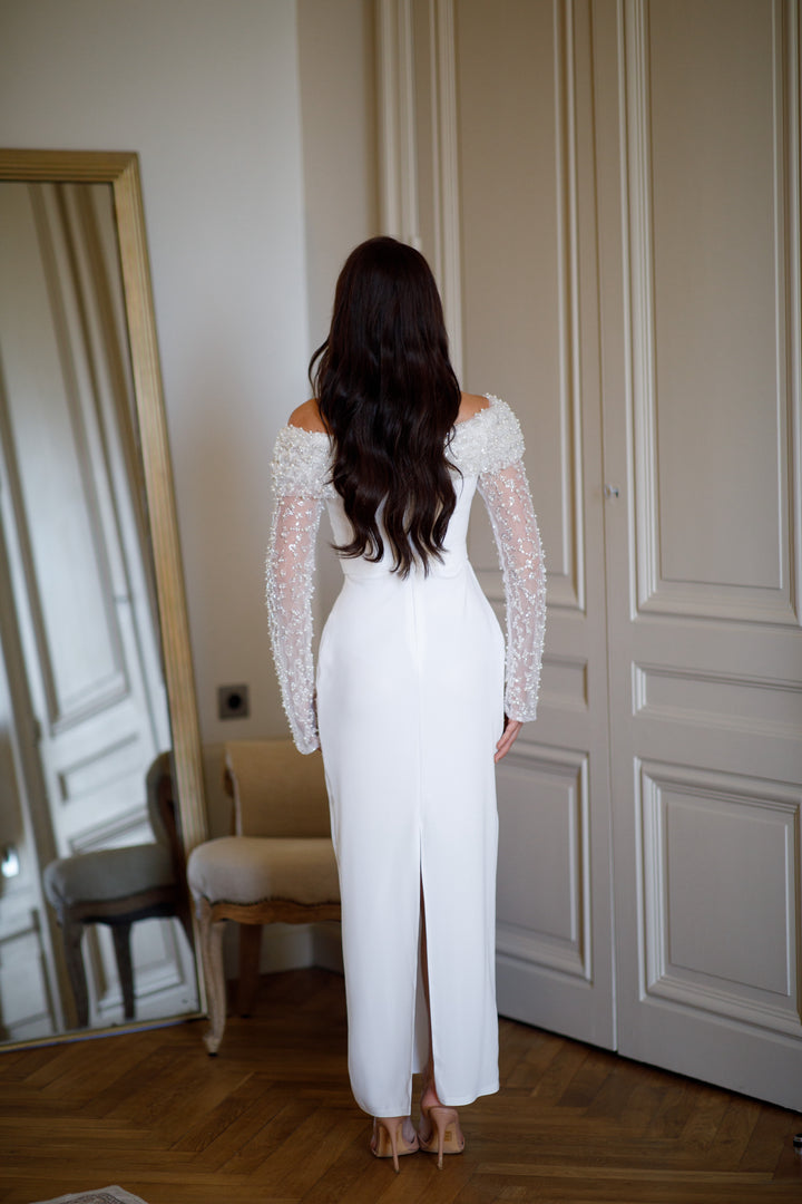 Robe de soirée blanche cérémonie