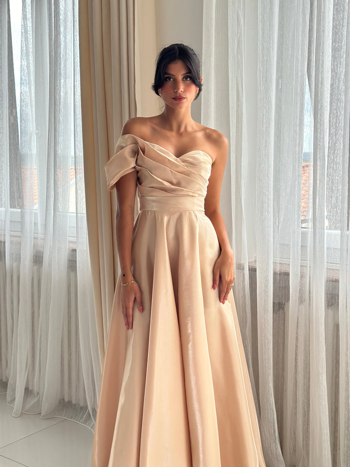 Robe de soirée champagne