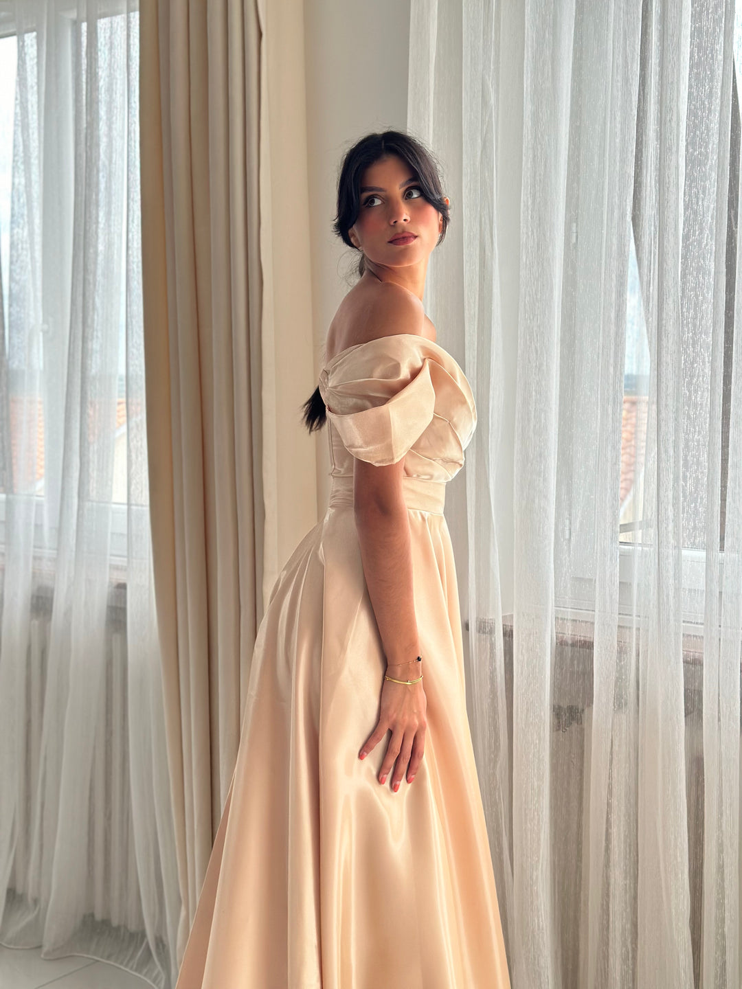 Robe de soirée champagne