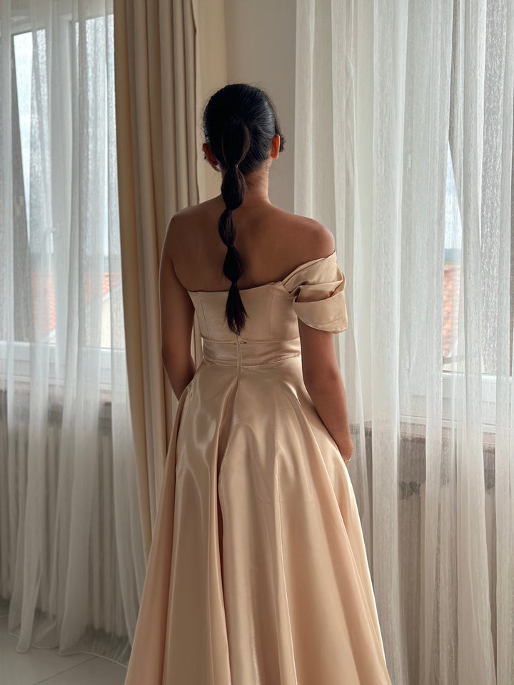 Robe de soirée champagne
