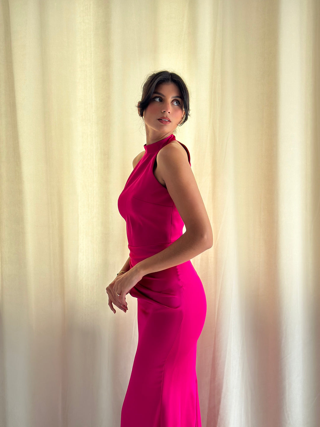 Robe de soirée fushia