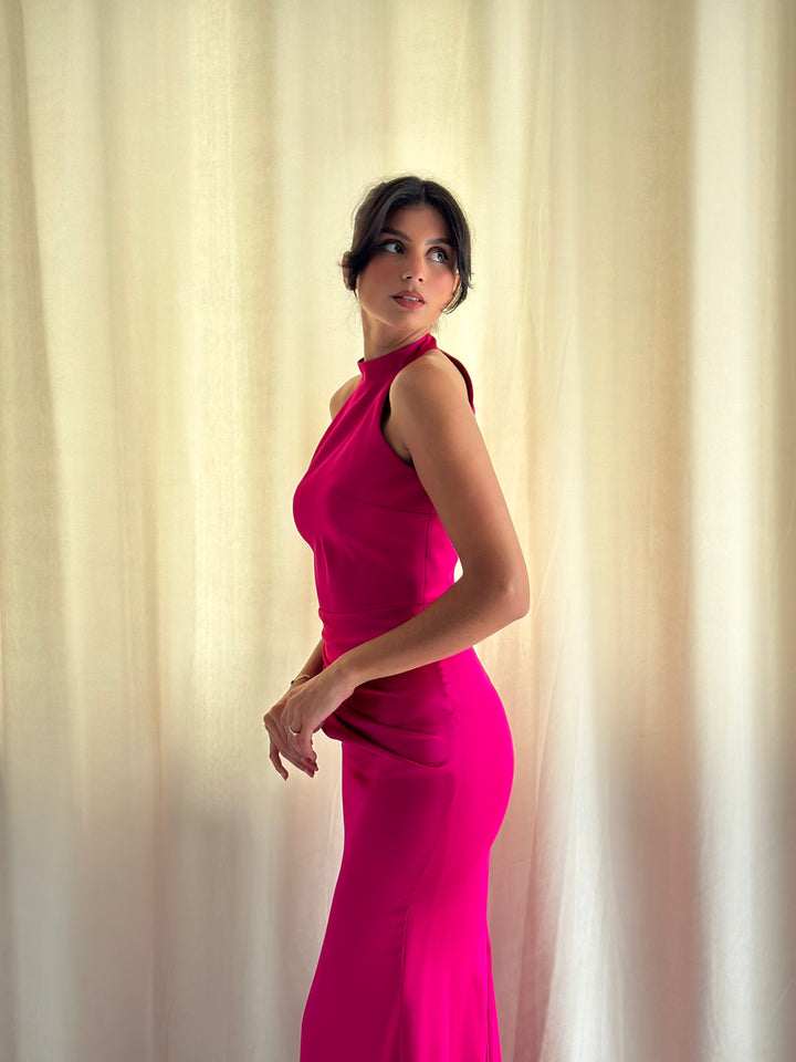 Robe de soirée fushia