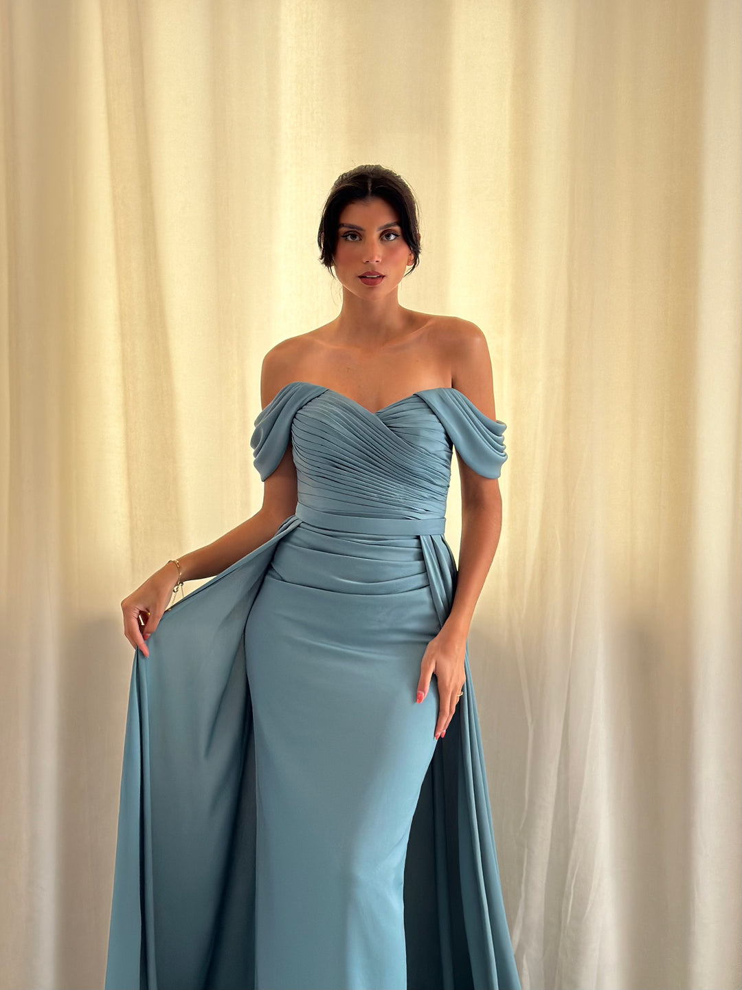 Robe de soirée vert d'eau