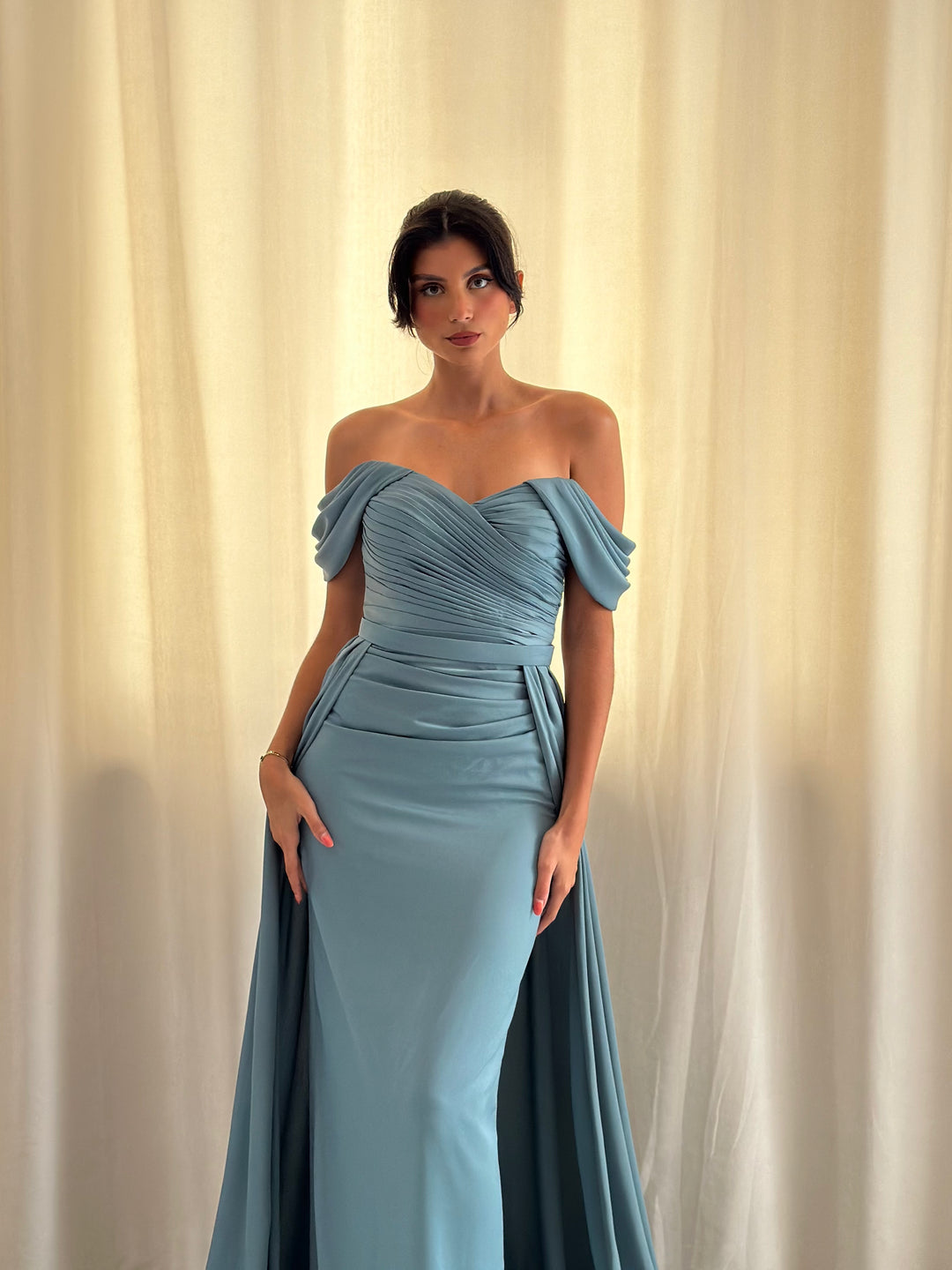Robe de soirée vert d'eau