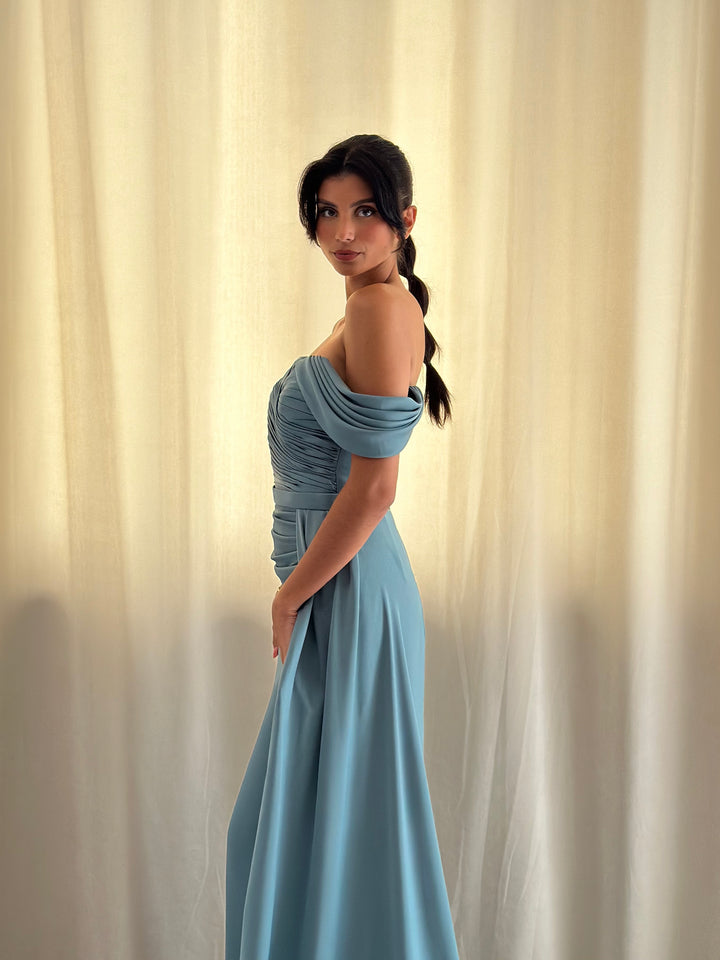 Robe de soirée vert d'eau