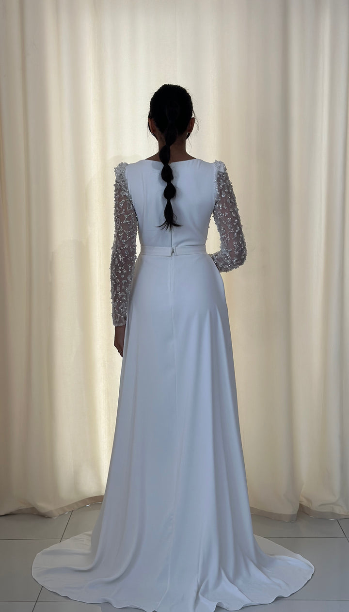 robe de mariée longue blanc