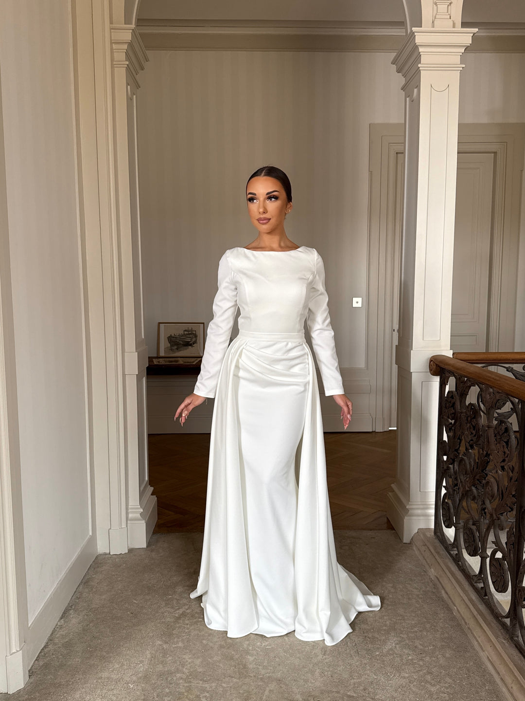 élégante robe de soirée blanche