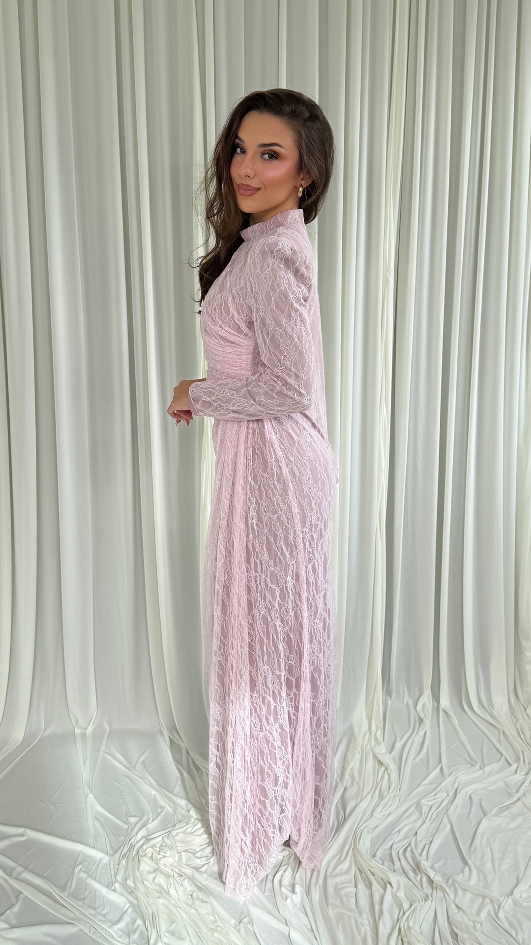 Modest pink aftenkjole - Enisa
