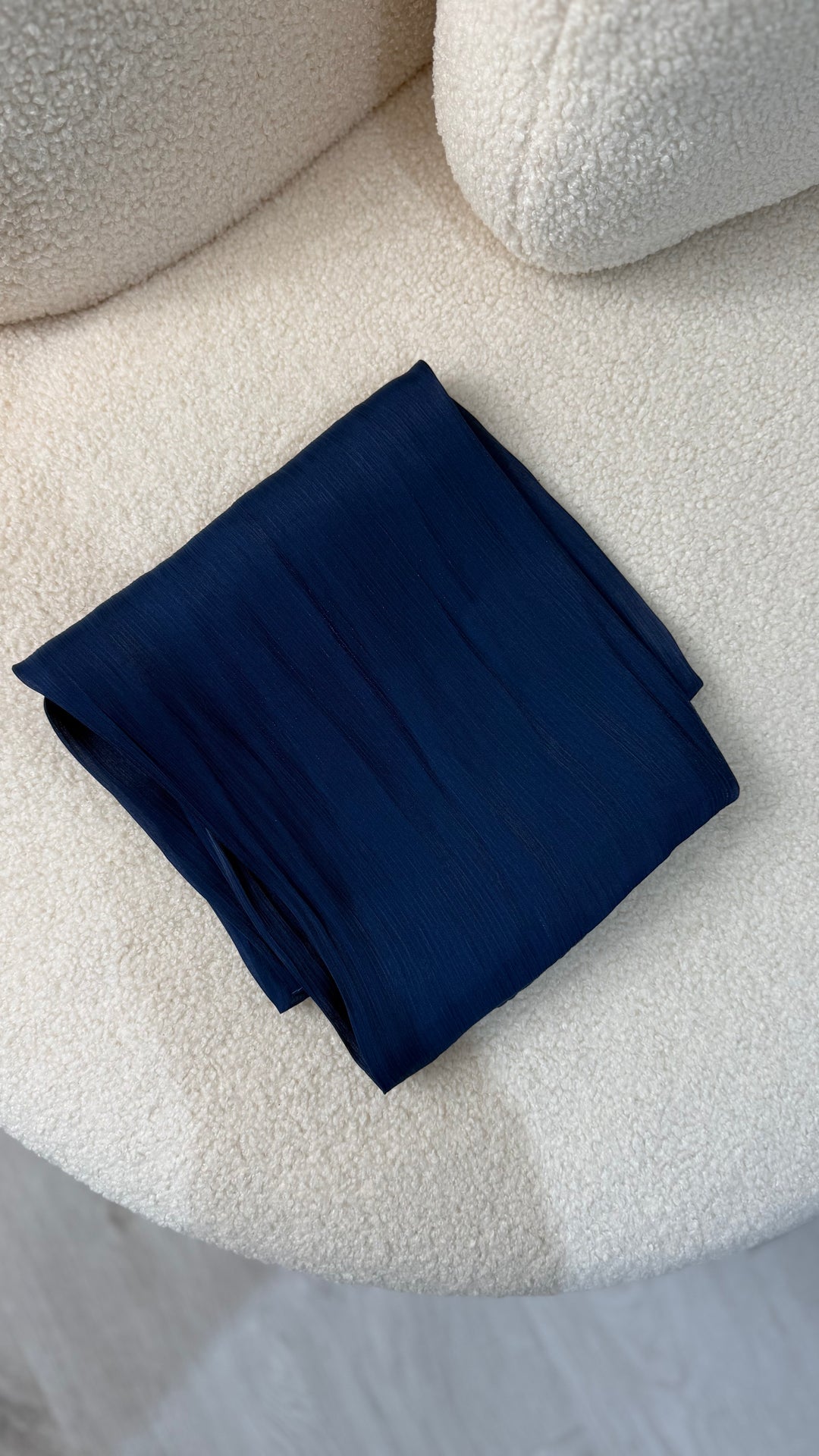 Voile bleu marine - Mousseline brillante LaPetiteRobe
