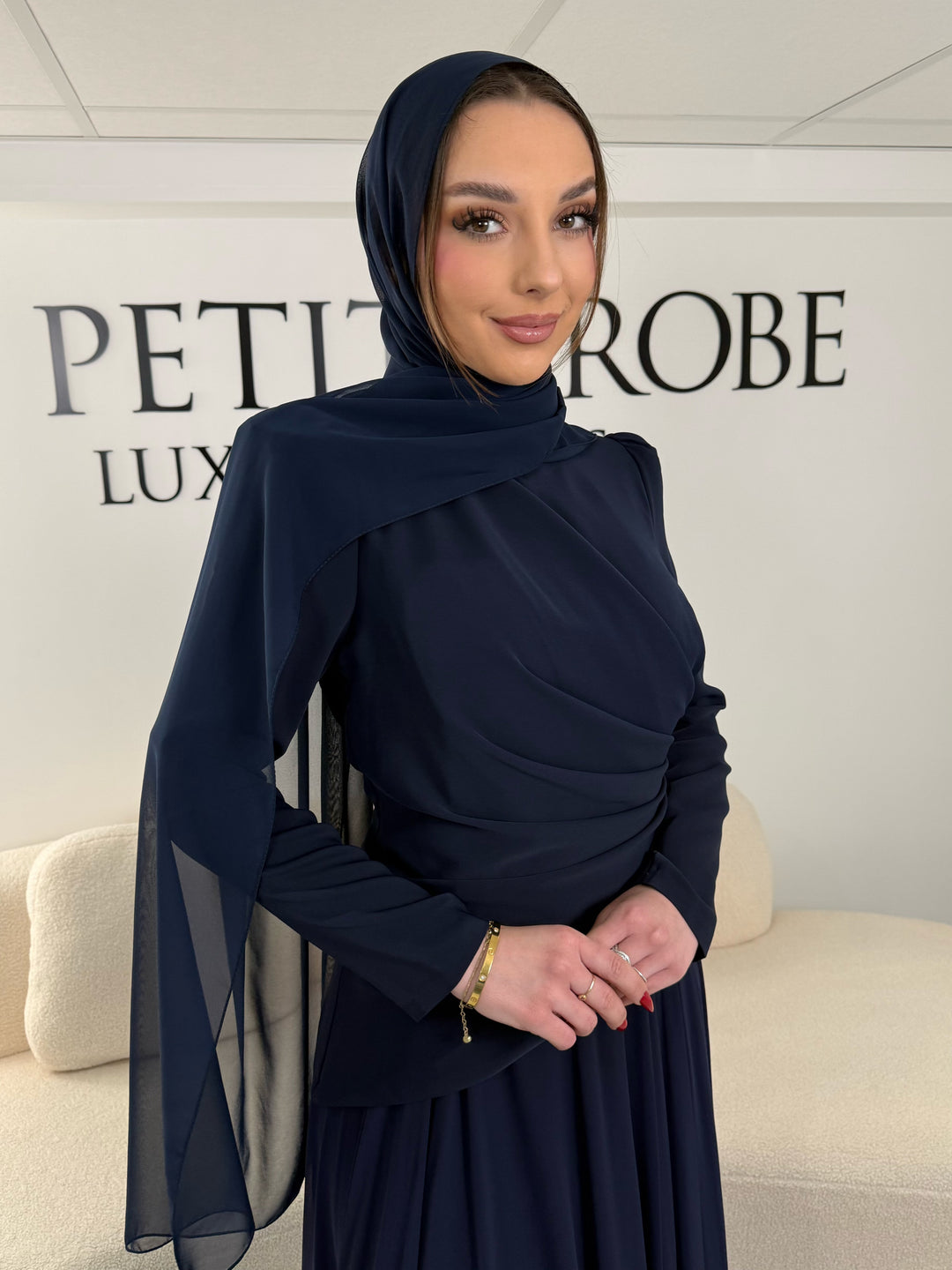 Voile bleu marine - Mousseline LaPetiteRobe