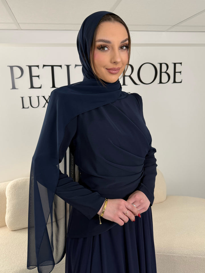 Voile bleu marine - Mousseline LaPetiteRobe
