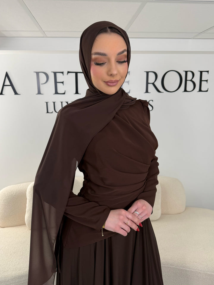 Voile marron - Mousseline LaPetiteRobe