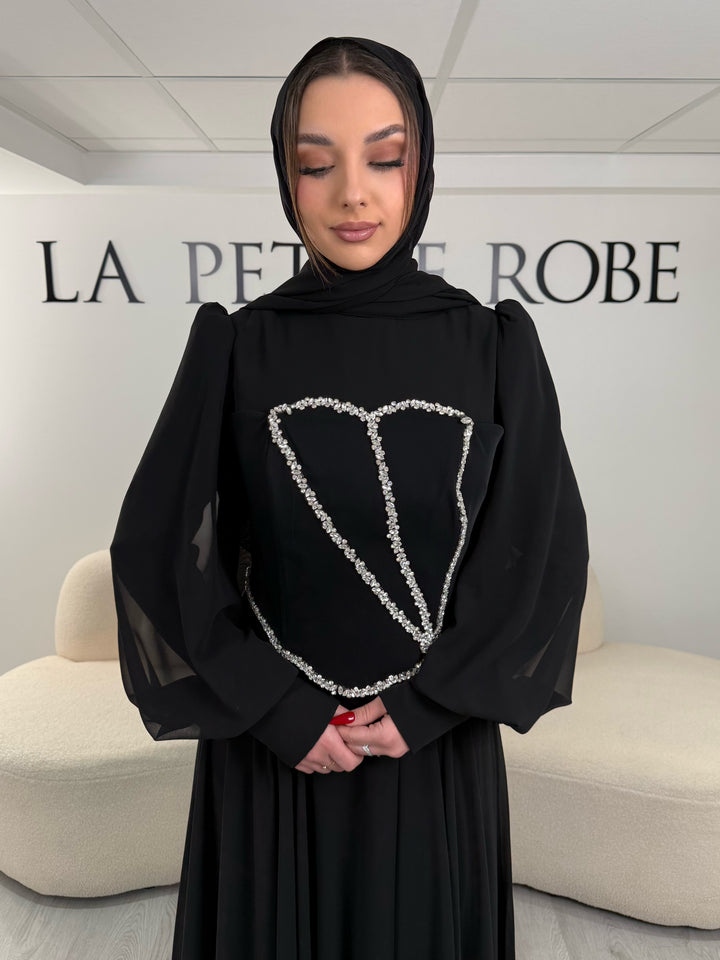 Voile noir - Mousseline LaPetiteRobe