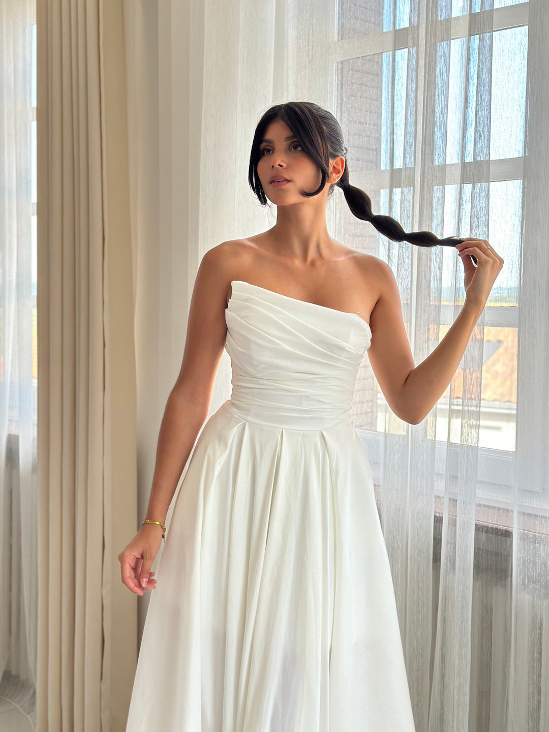 Robe de soirée blanc élégante