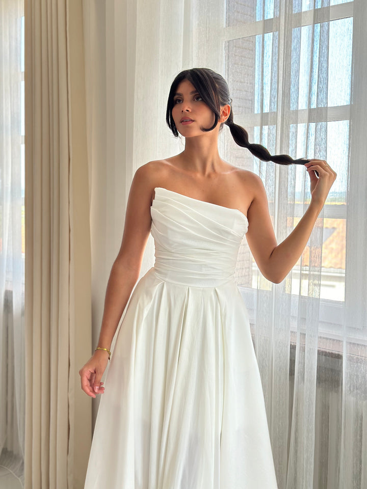 Robe de soirée blanc élégante