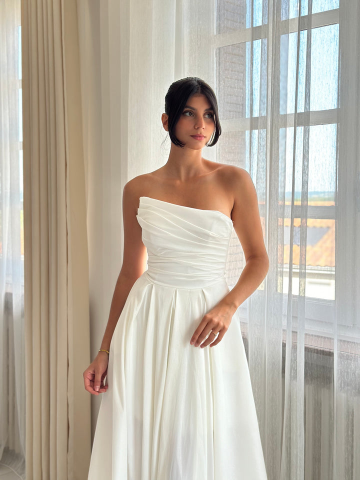 Robe de soirée blanc élégante