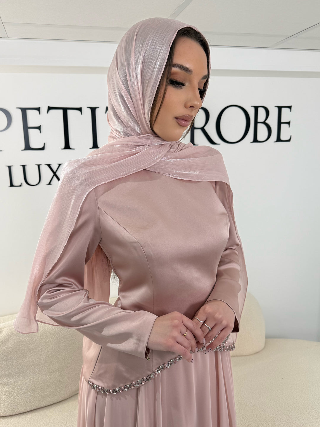 Voile rose - Mousseline brillante LaPetiteRobe