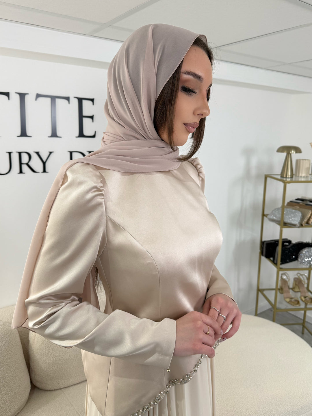 Voile beige - Mousseline LaPetiteRobe
