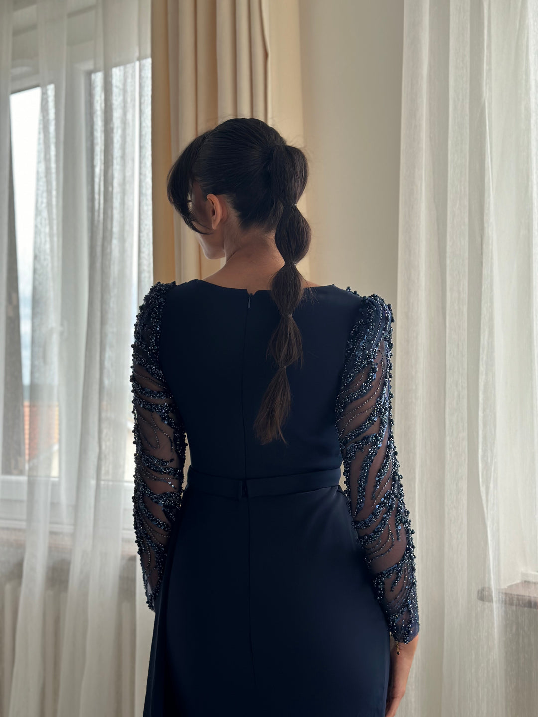 Robe de soirée manche longue