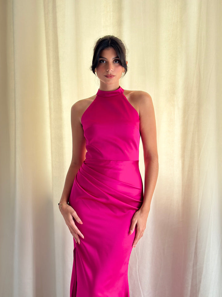 Robe de soirée fushia