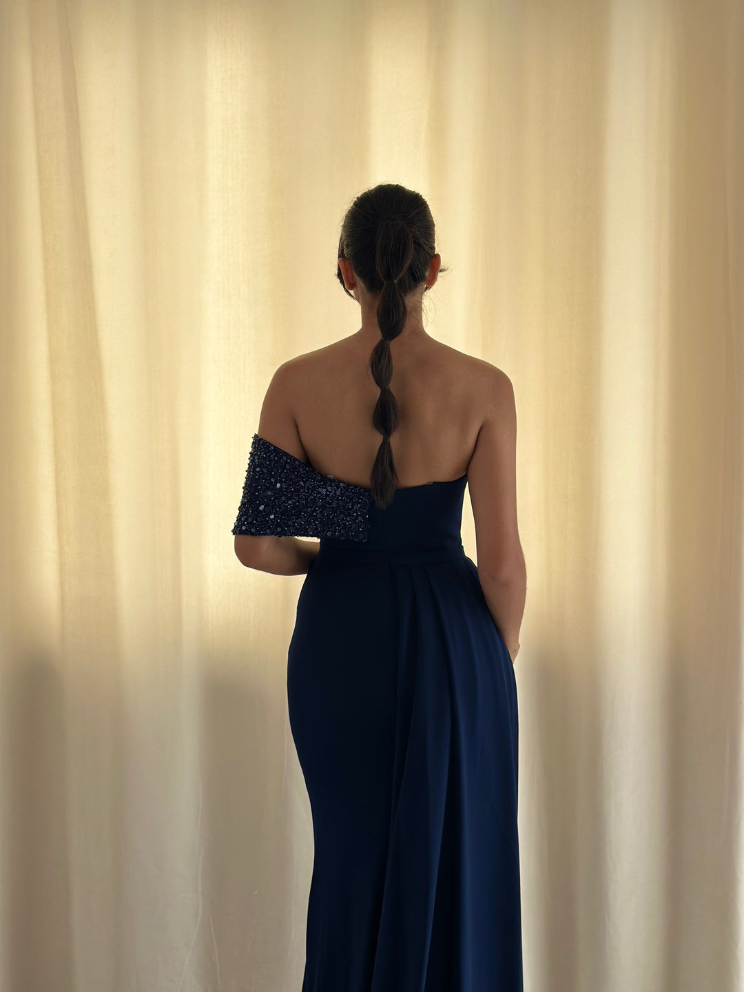 robe de soirée bleu marine