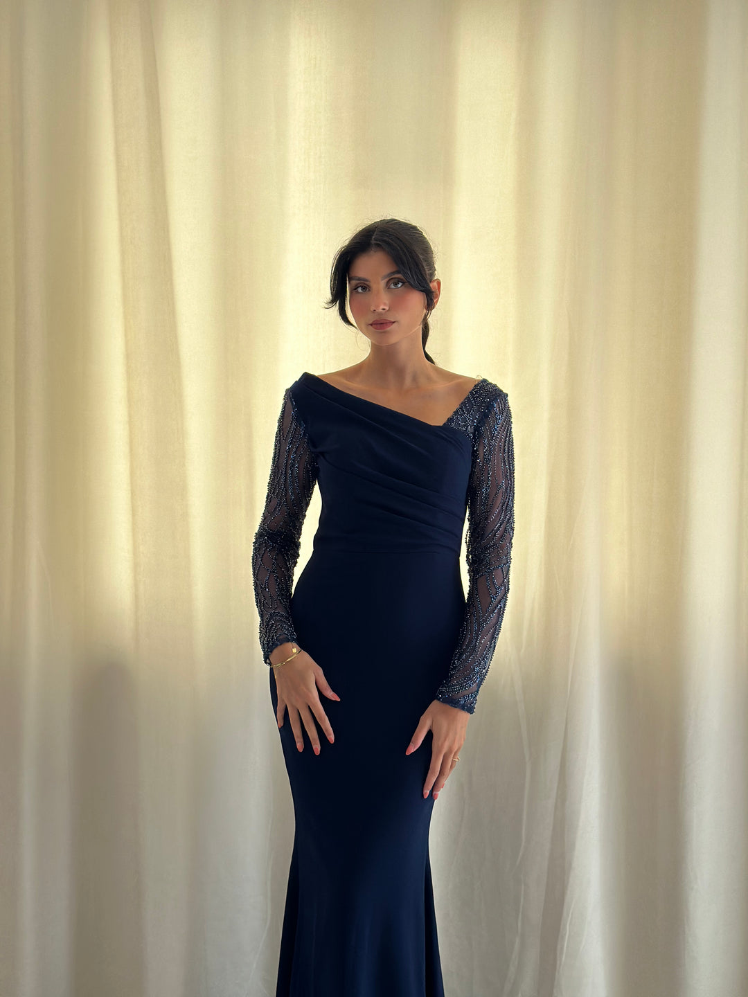 Robe de soirée bleu marine