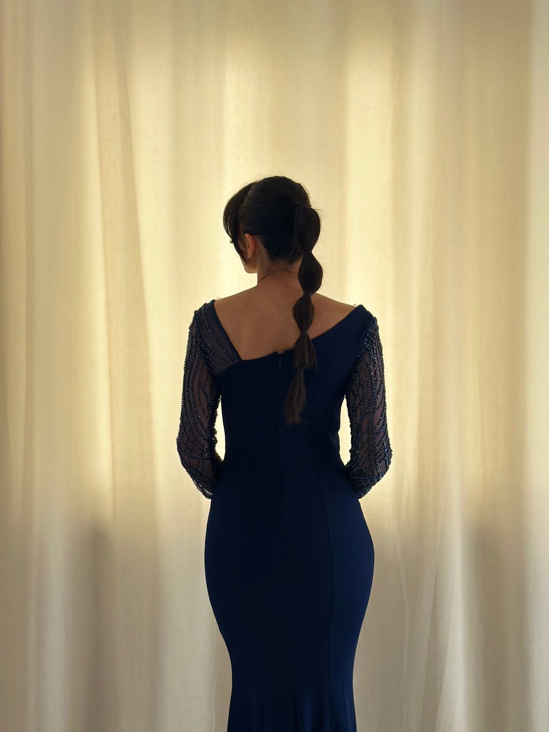 Robe de soirée bleu marine