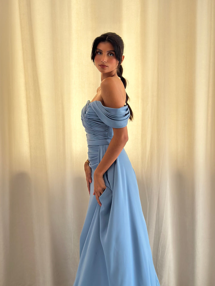 Robe de soirée bleu