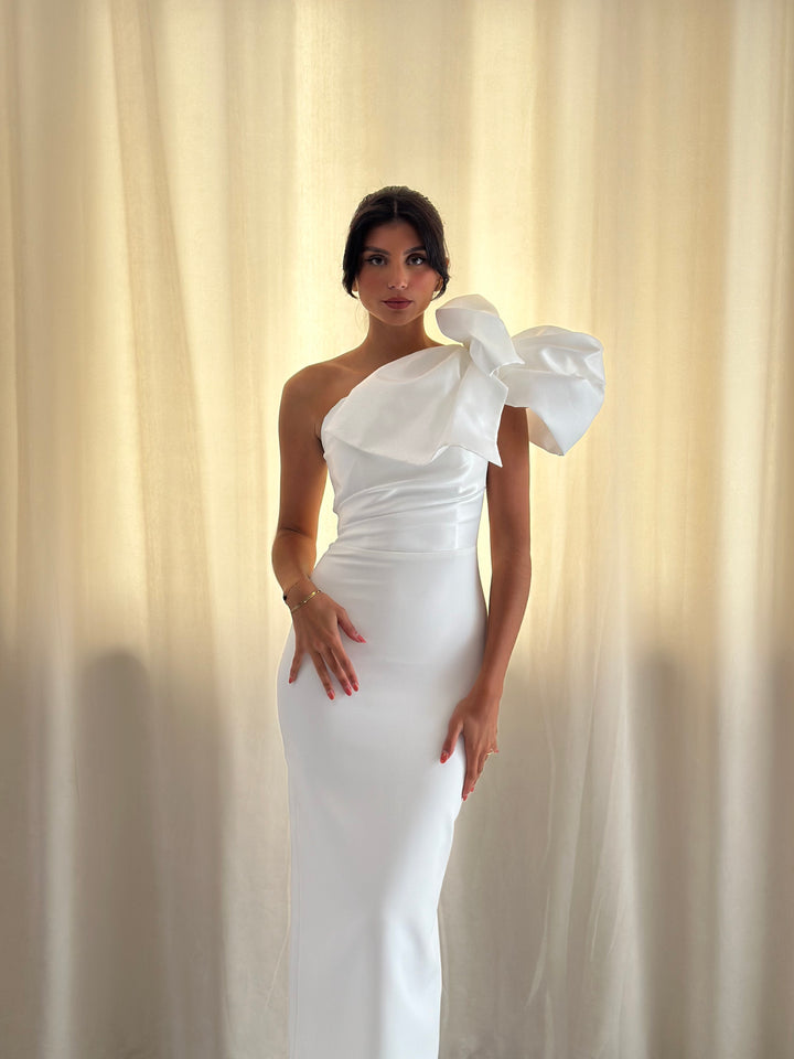 Robe de mariée blanc sans manches