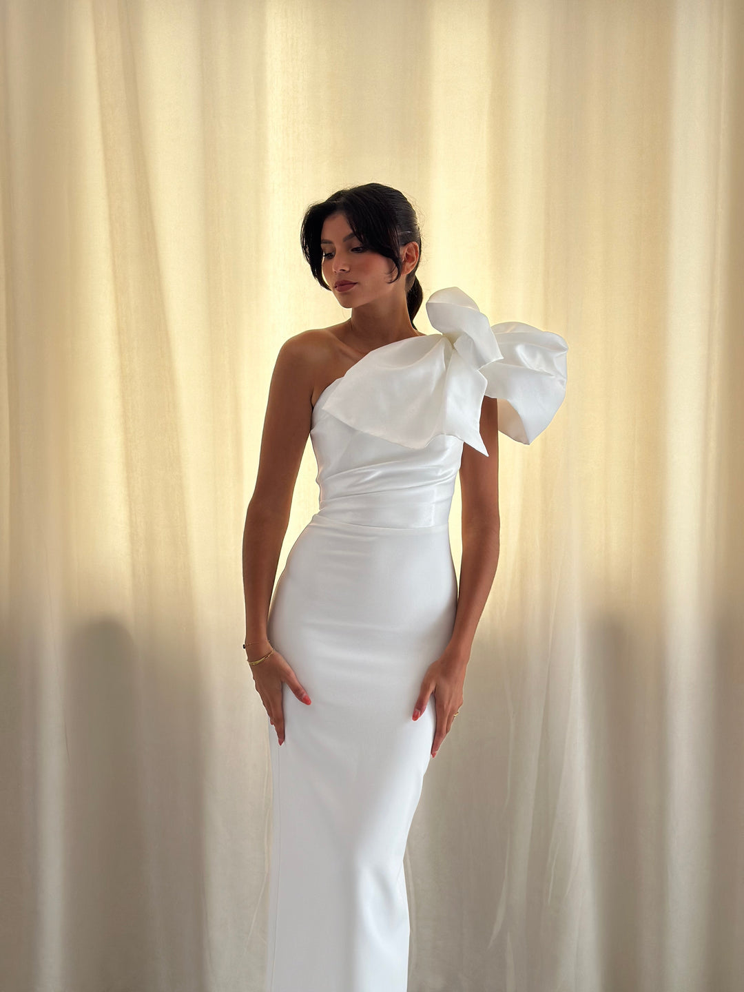 Robe de mariée blanc sans manches