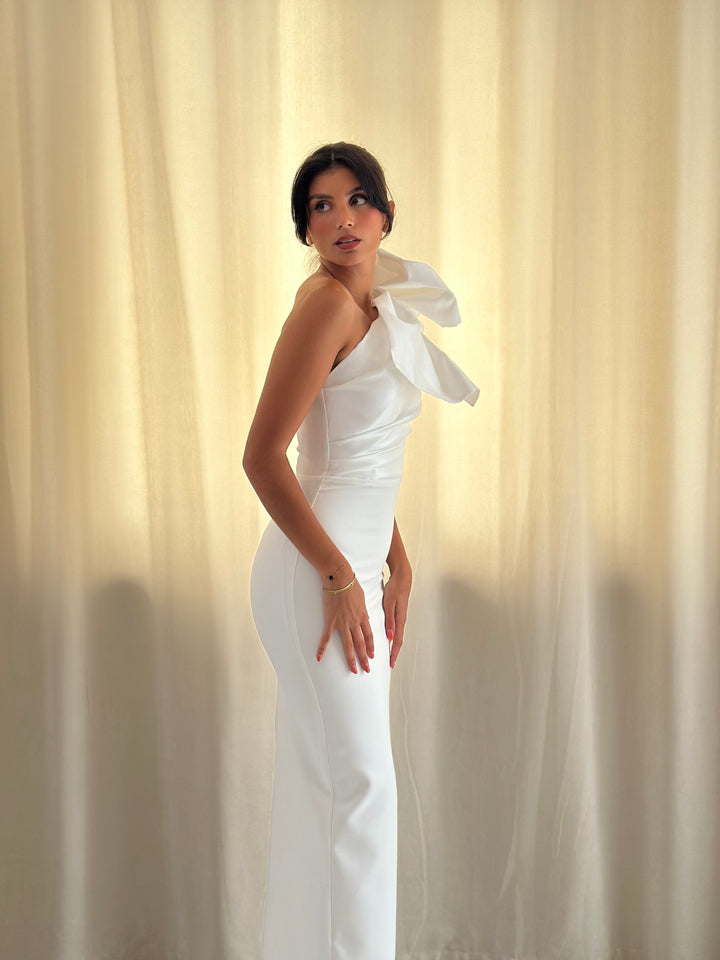 Robe de mariée blanc sans manches