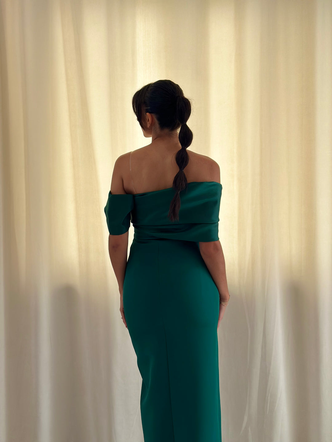 robe de soirée vert élégante