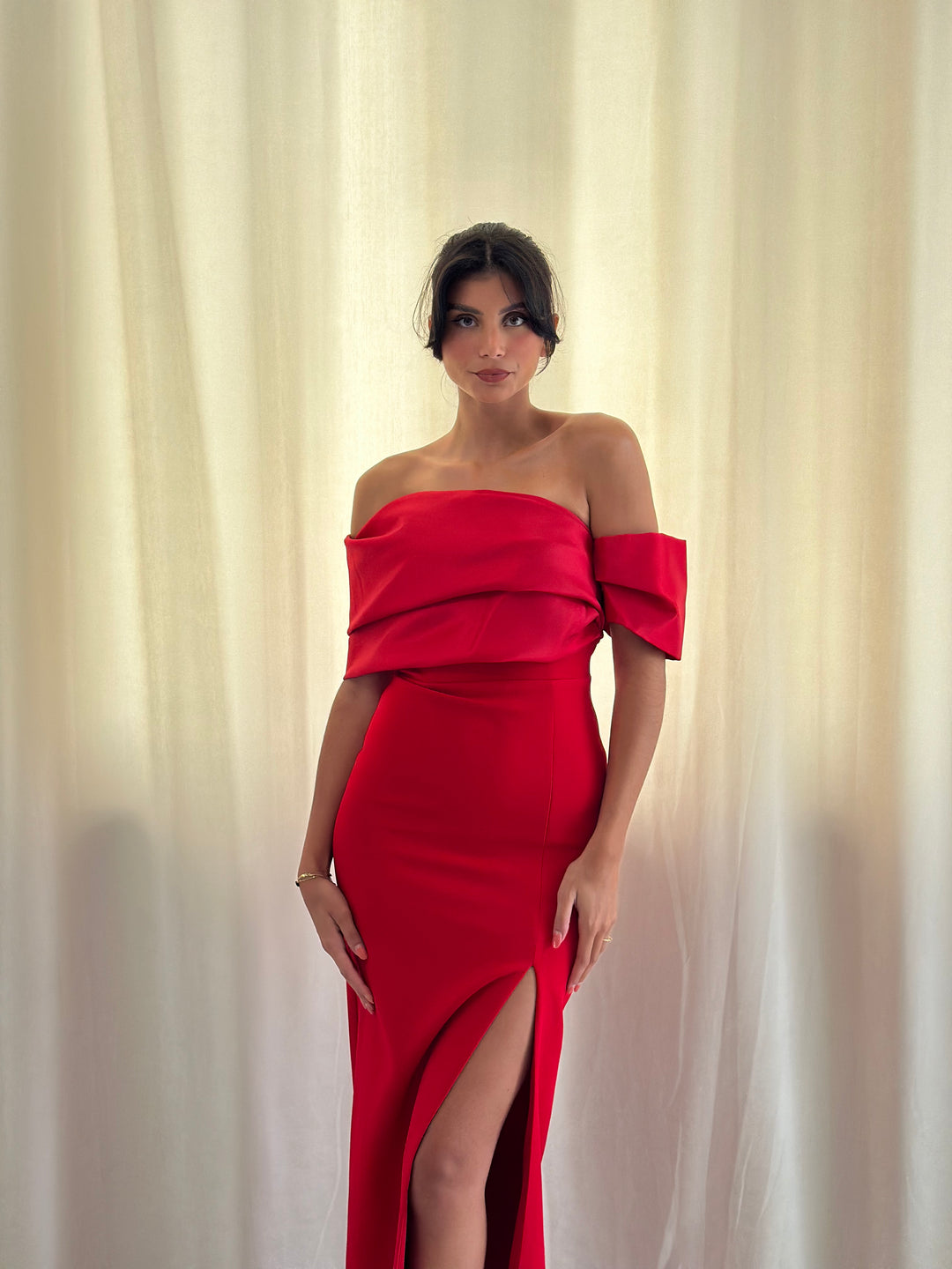 robe de soirée rouge élégante