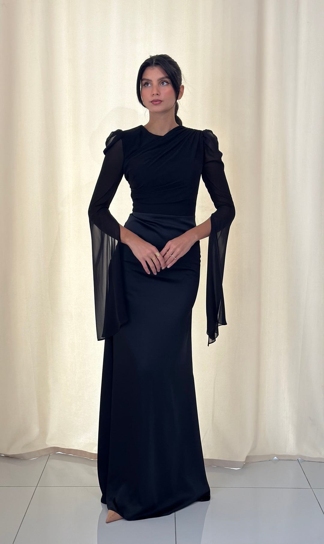 Longue robe de soirée noir 