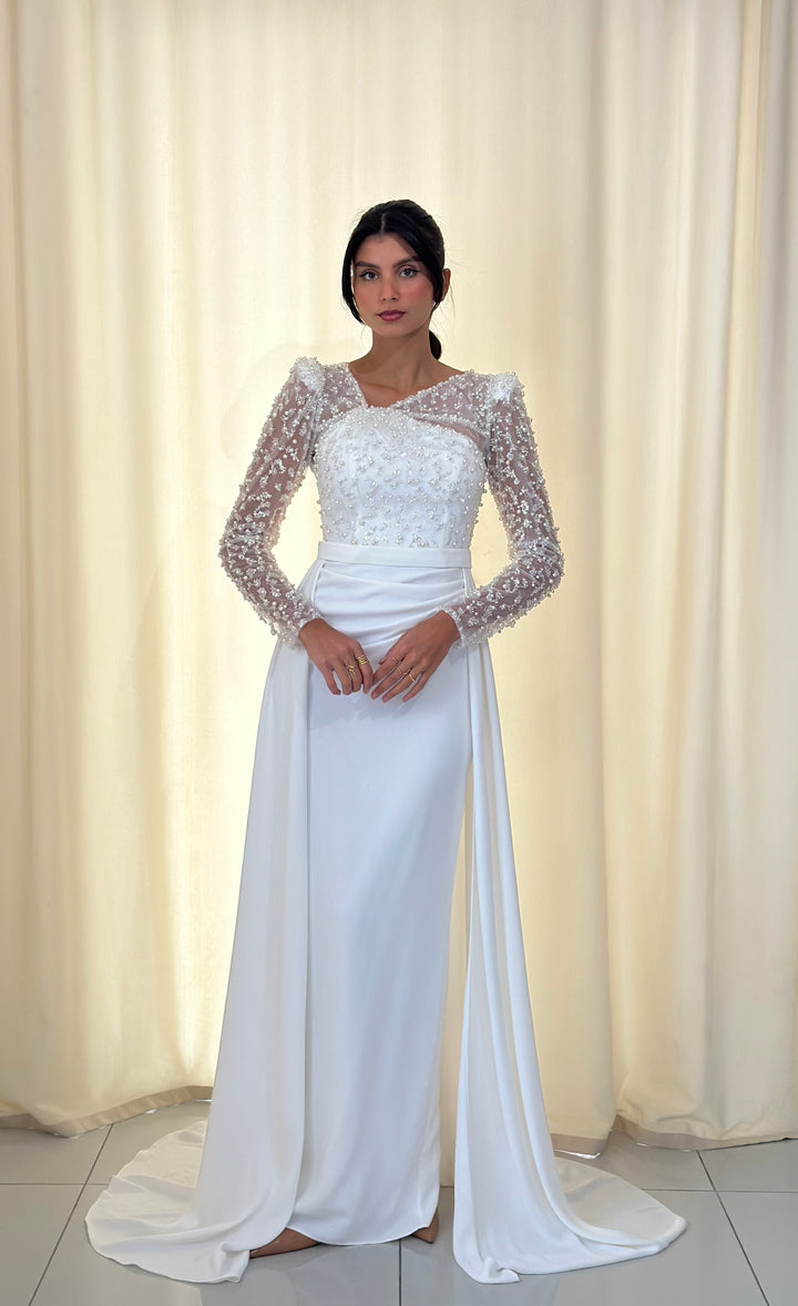 robe de mariée longue blanc 