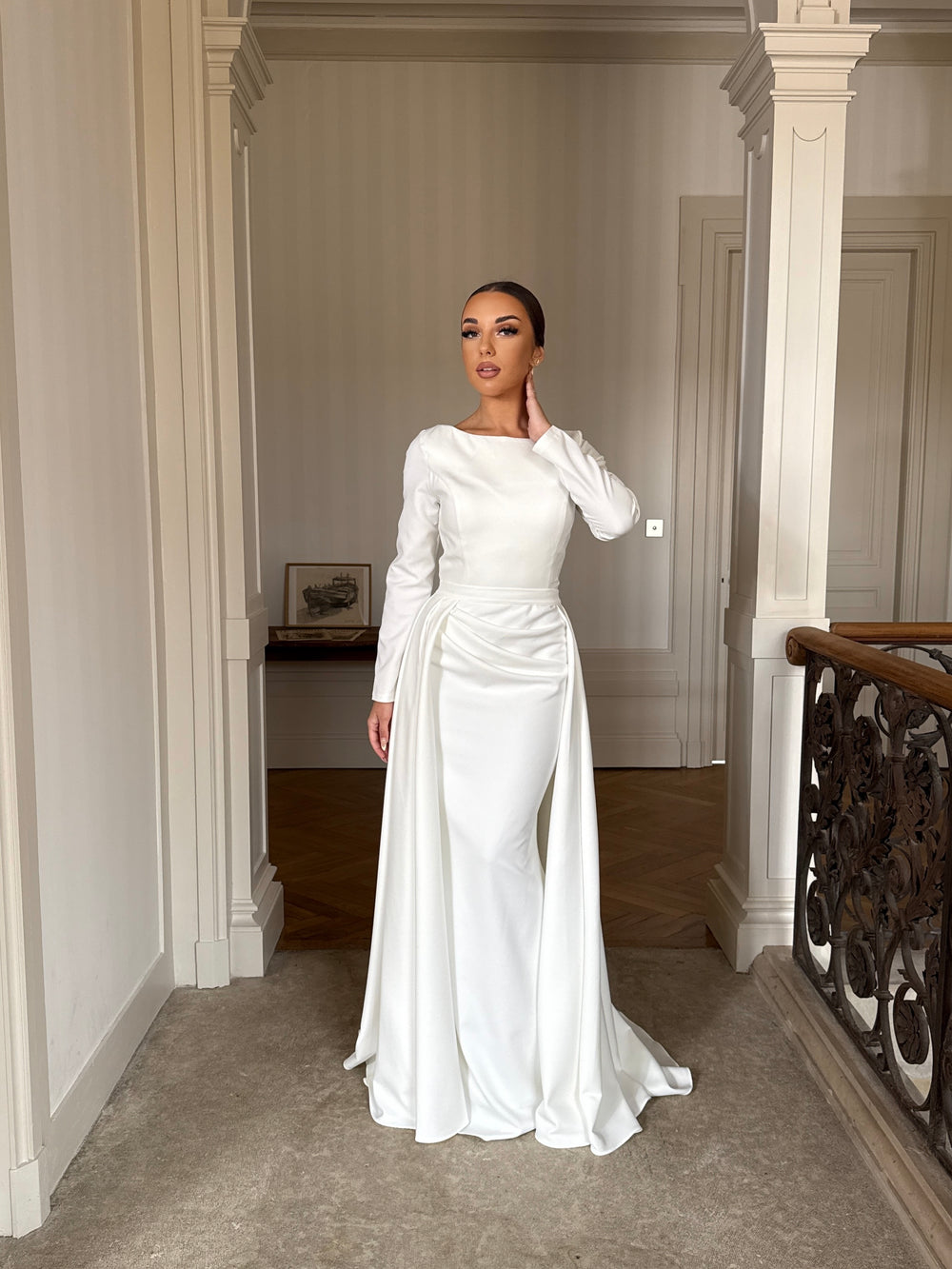 élégante robe de soirée blanche 