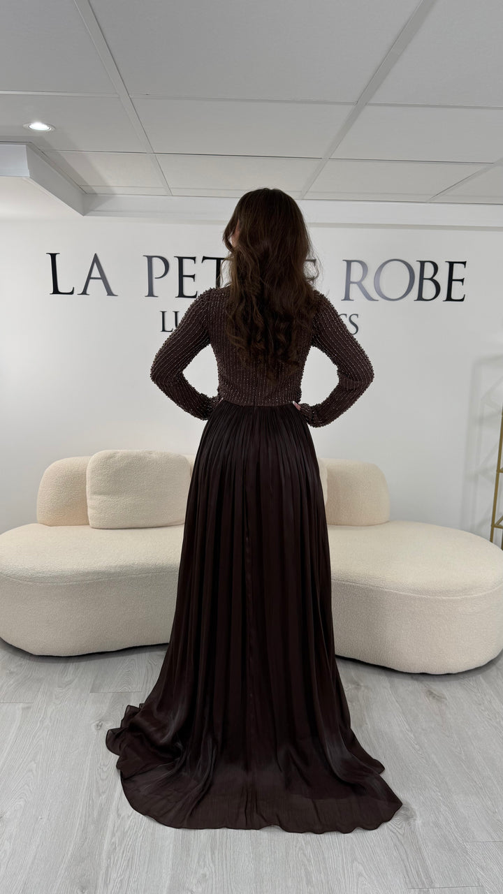 Robe de soirée marron - Mia LaPetiteRobe
