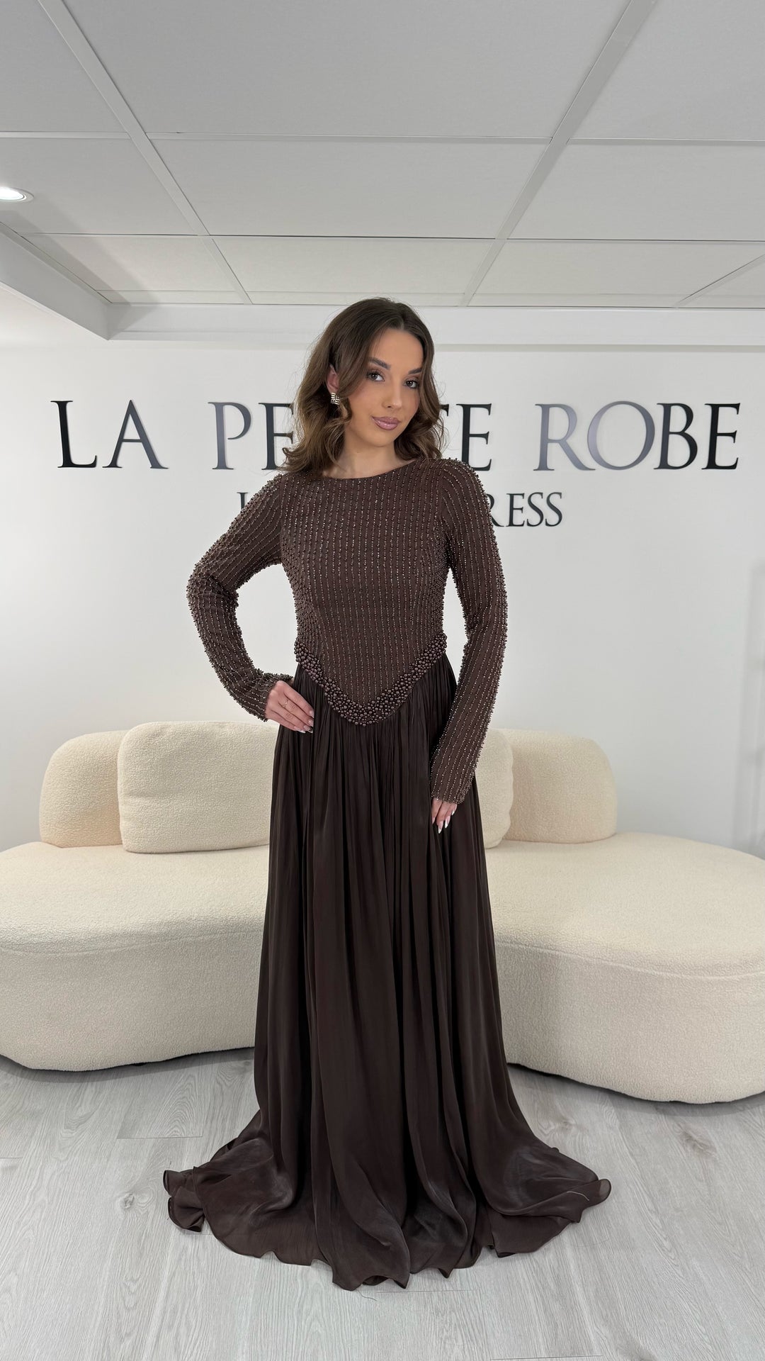 Robe de soirée marron - Mia LaPetiteRobe