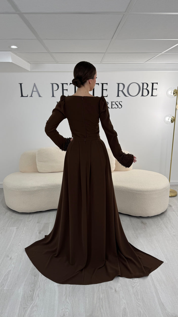 Robe de soirée marron - Asena LaPetiteRobe