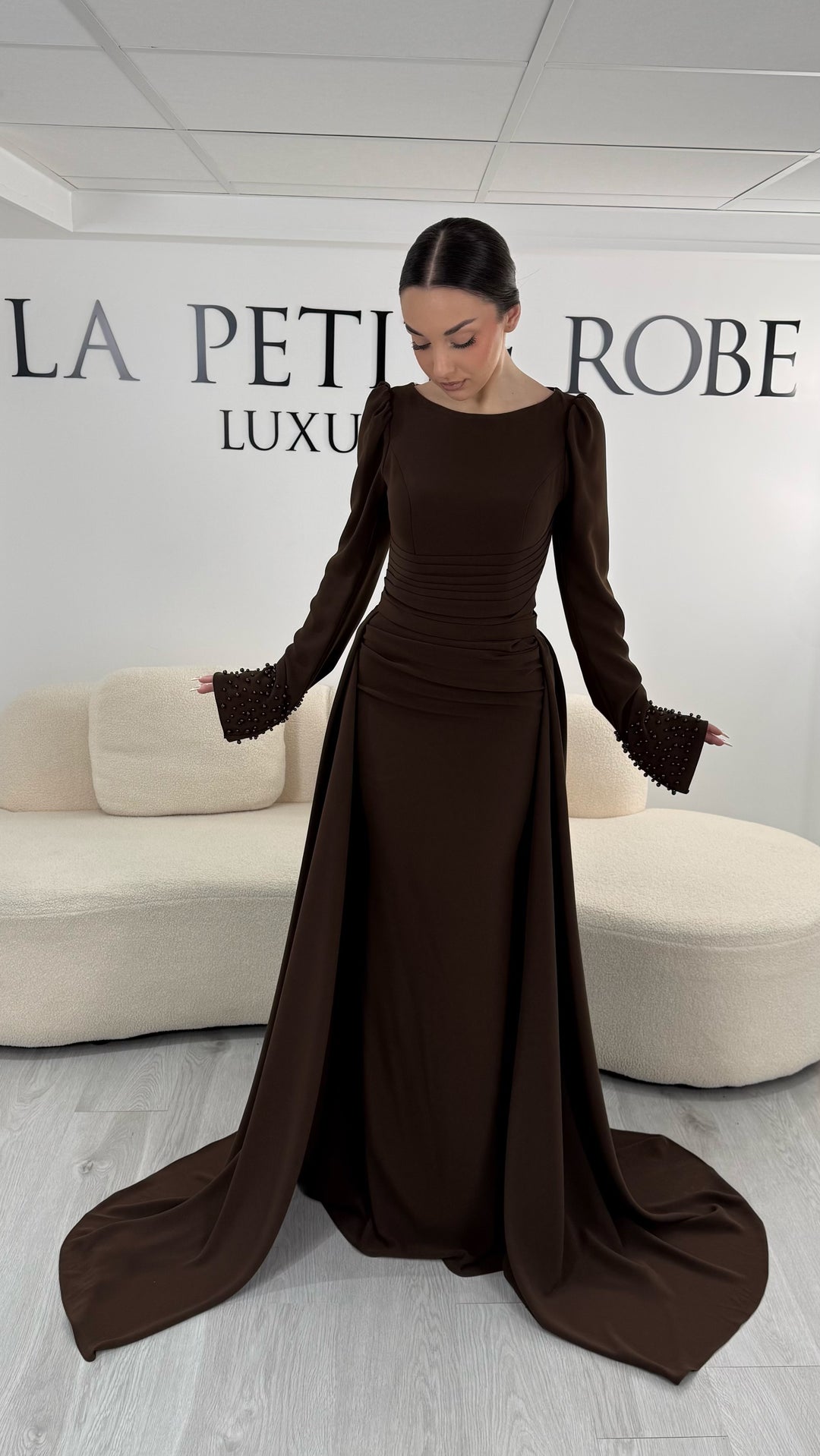 Robe de soirée marron - Asena LaPetiteRobe
