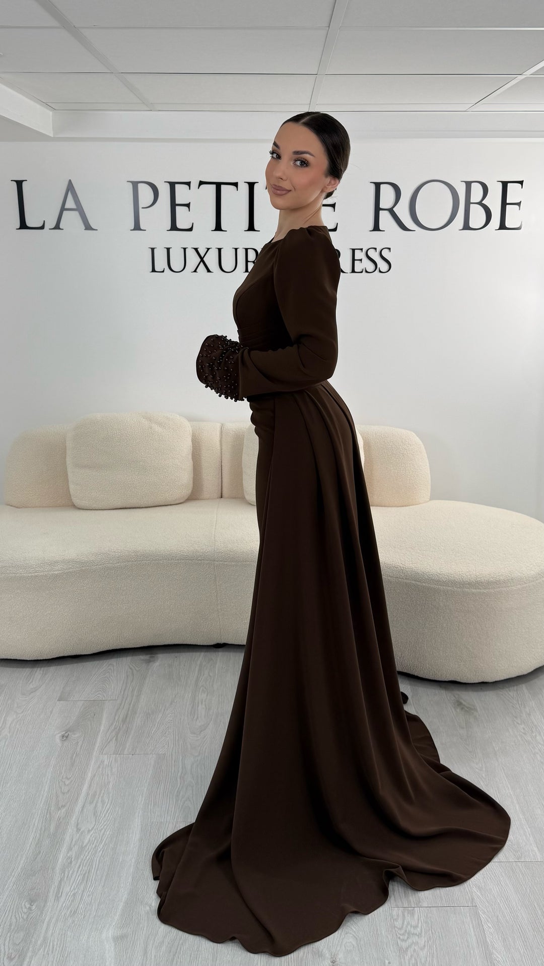 Robe de soirée marron - Asena LaPetiteRobe