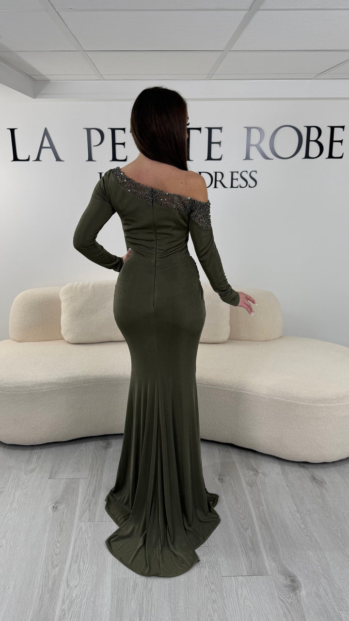 Robe de soirée kaki - Liyana LaPetiteRobe
