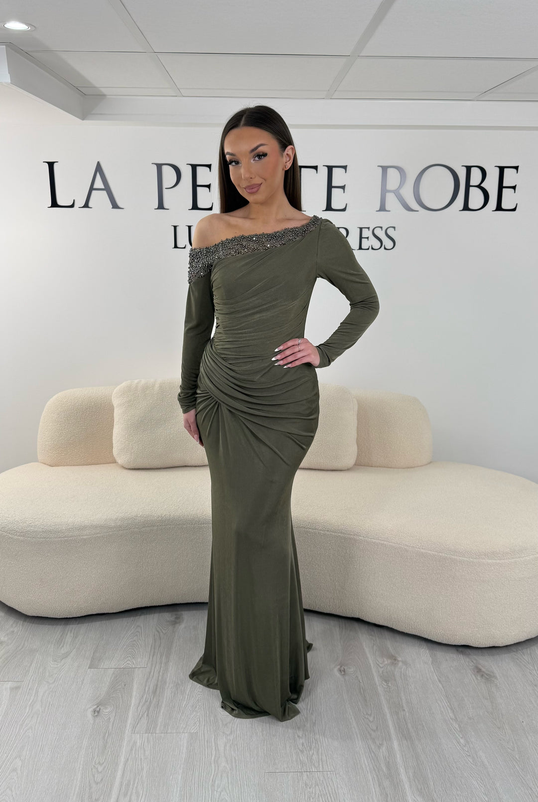 Robe de soirée kaki - Liyana LaPetiteRobe