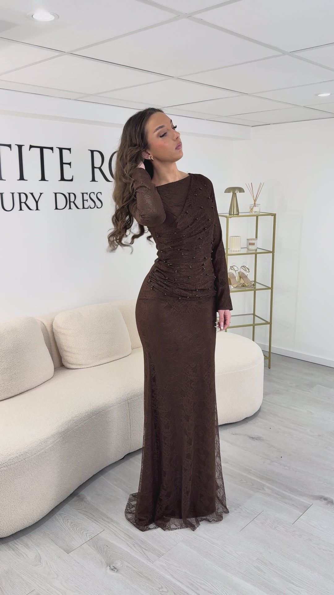 Brown evening dress - Pelin