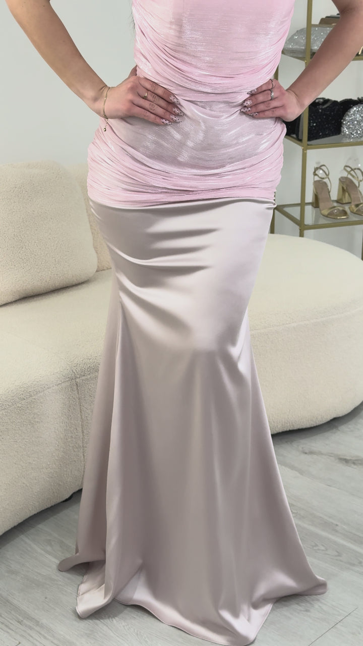 Vestido de noche rosa - Lavin