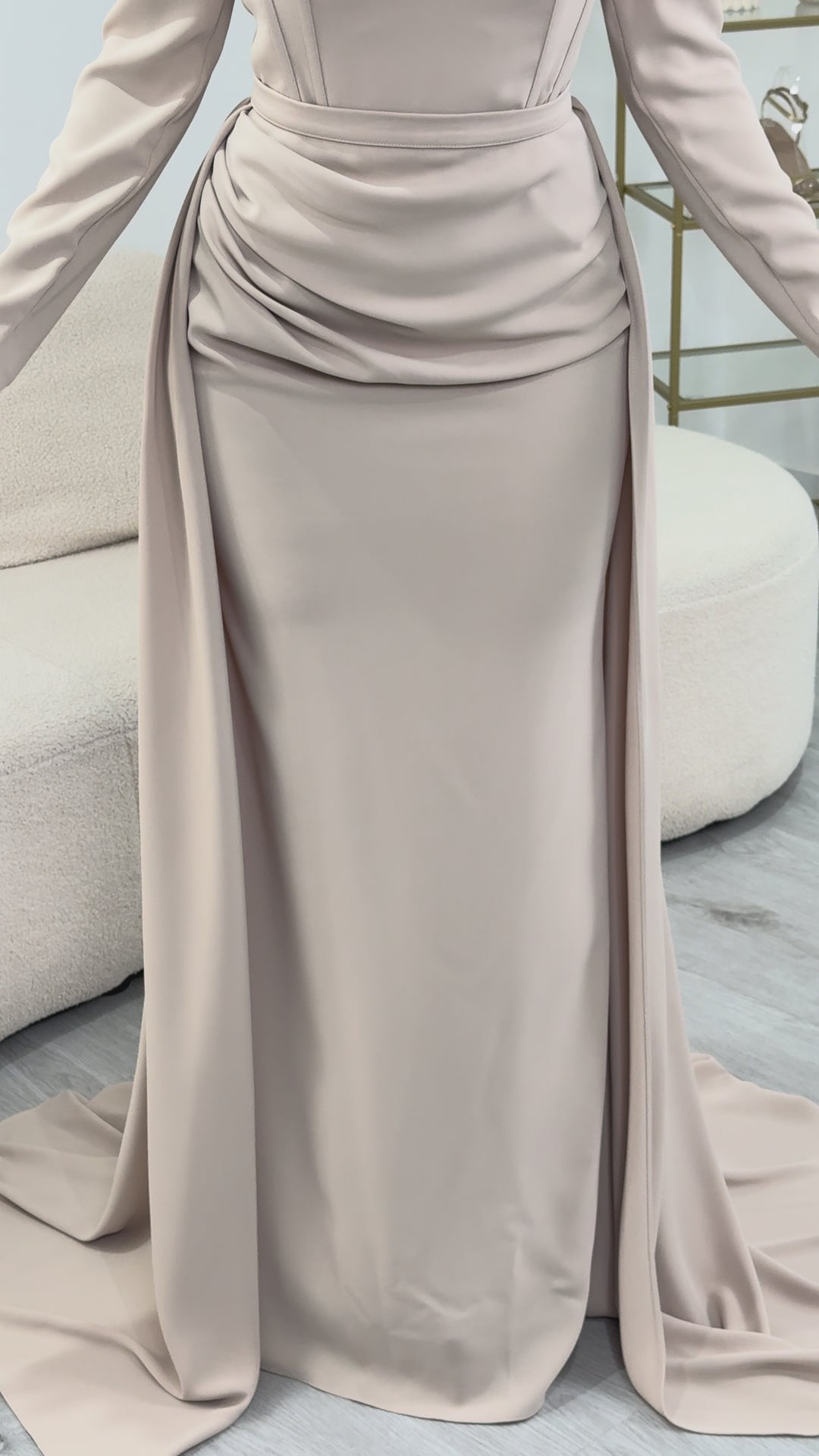Robe de soirée beige - Selen
