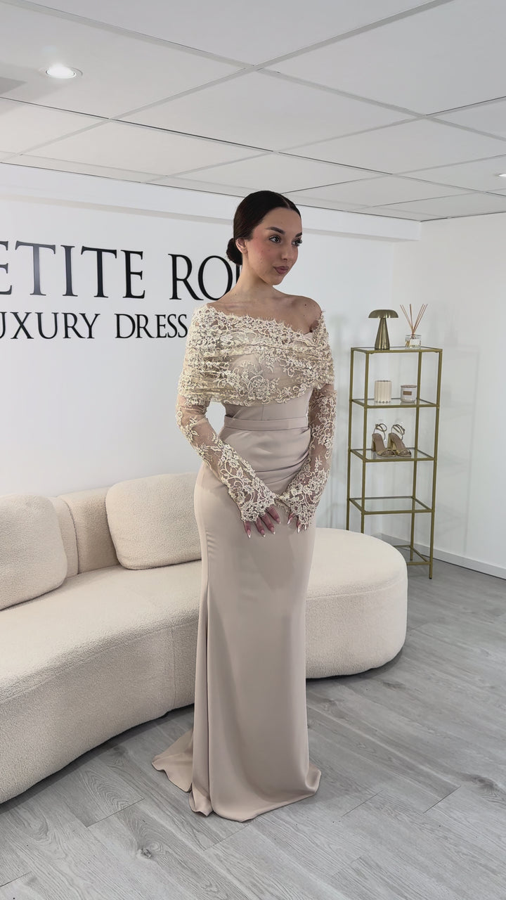 Vestido de noche beige - Muge