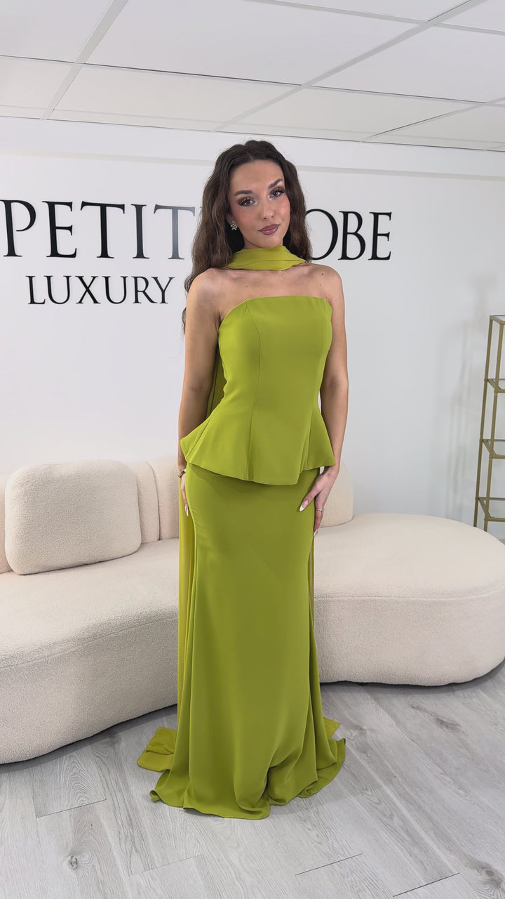 Vestido de noche verde - Adela