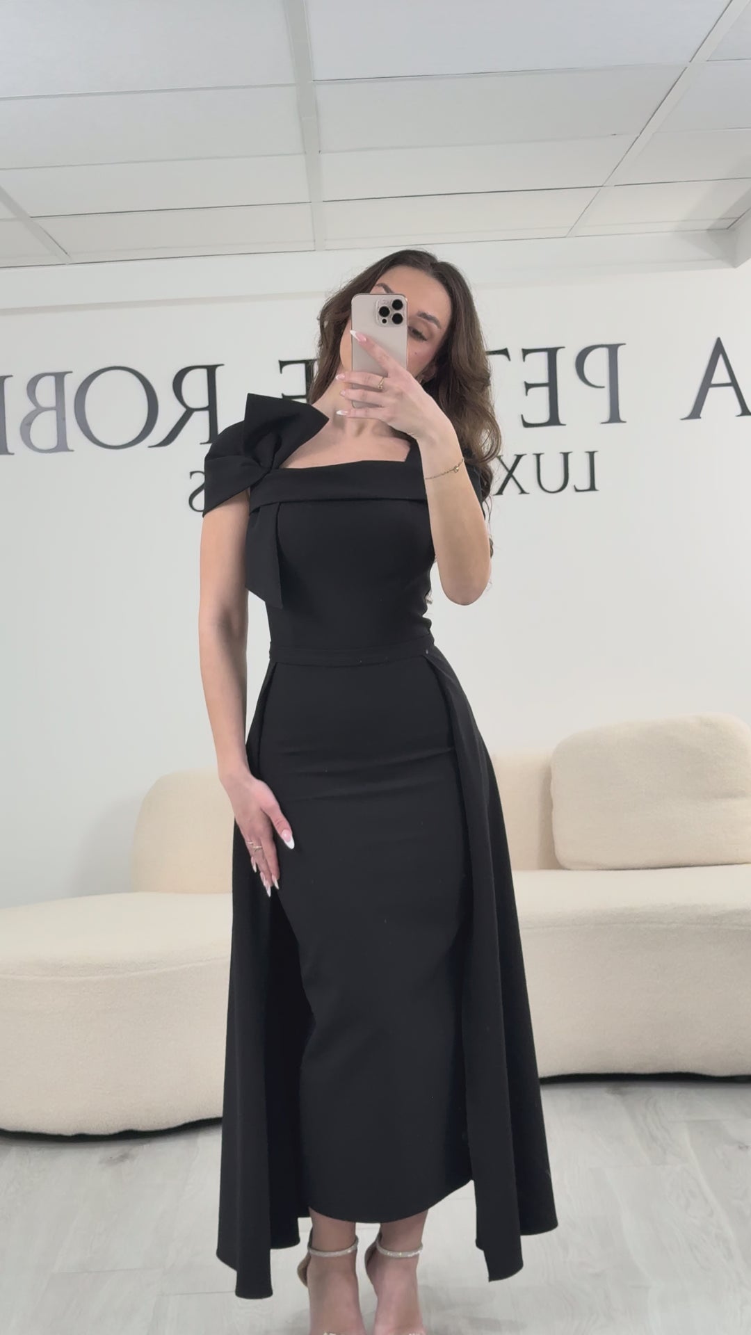 Sort aftenkjole - Firuze